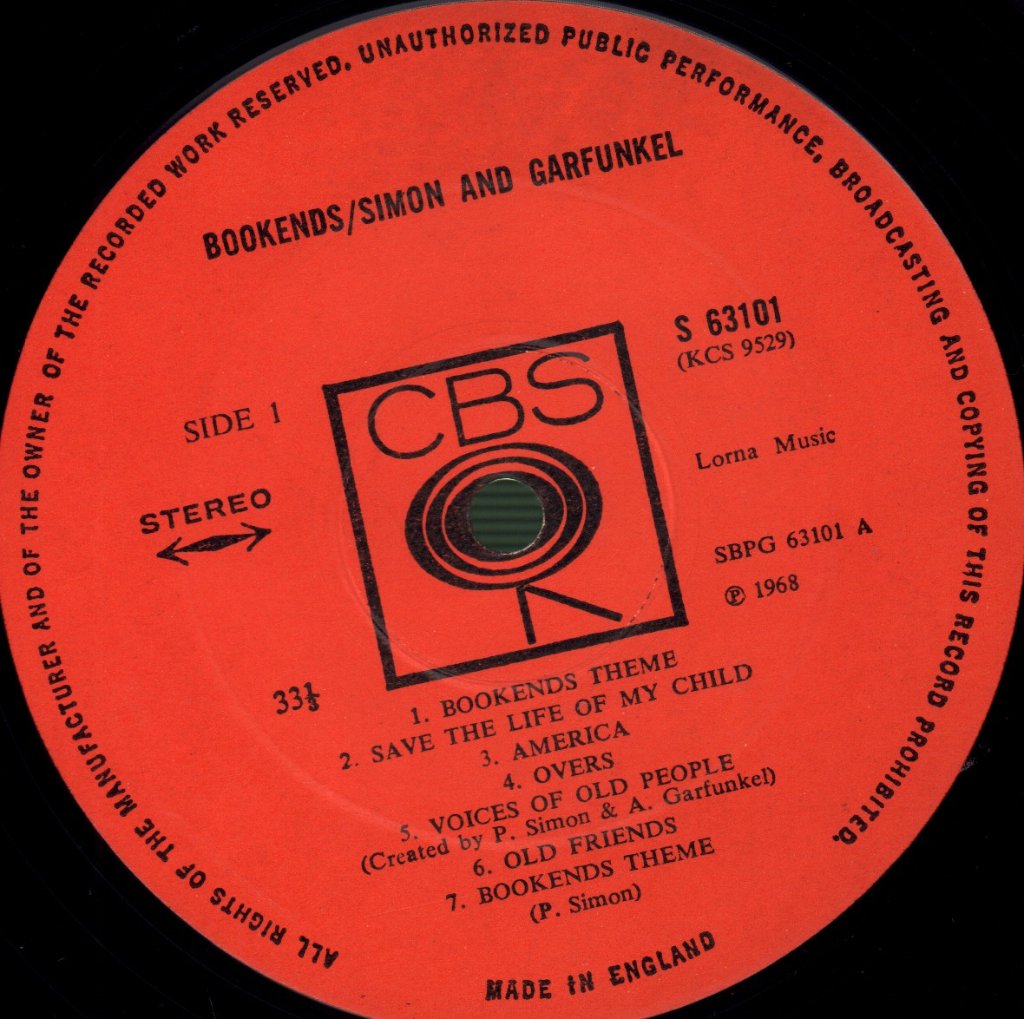 Simon & Garfunkel - Bookends - Lp