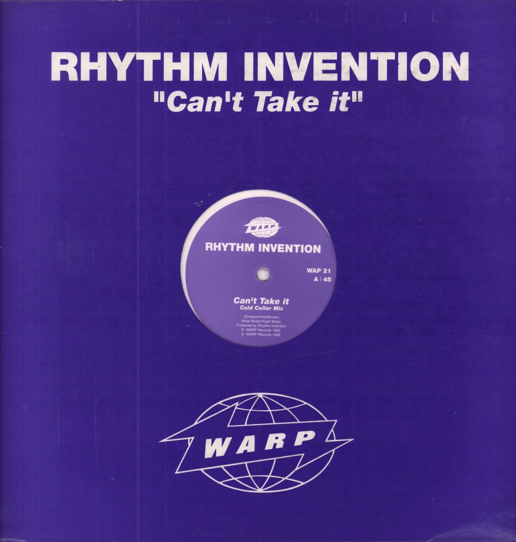 Rhythm Invention - Can't Take It - 12 Inch
