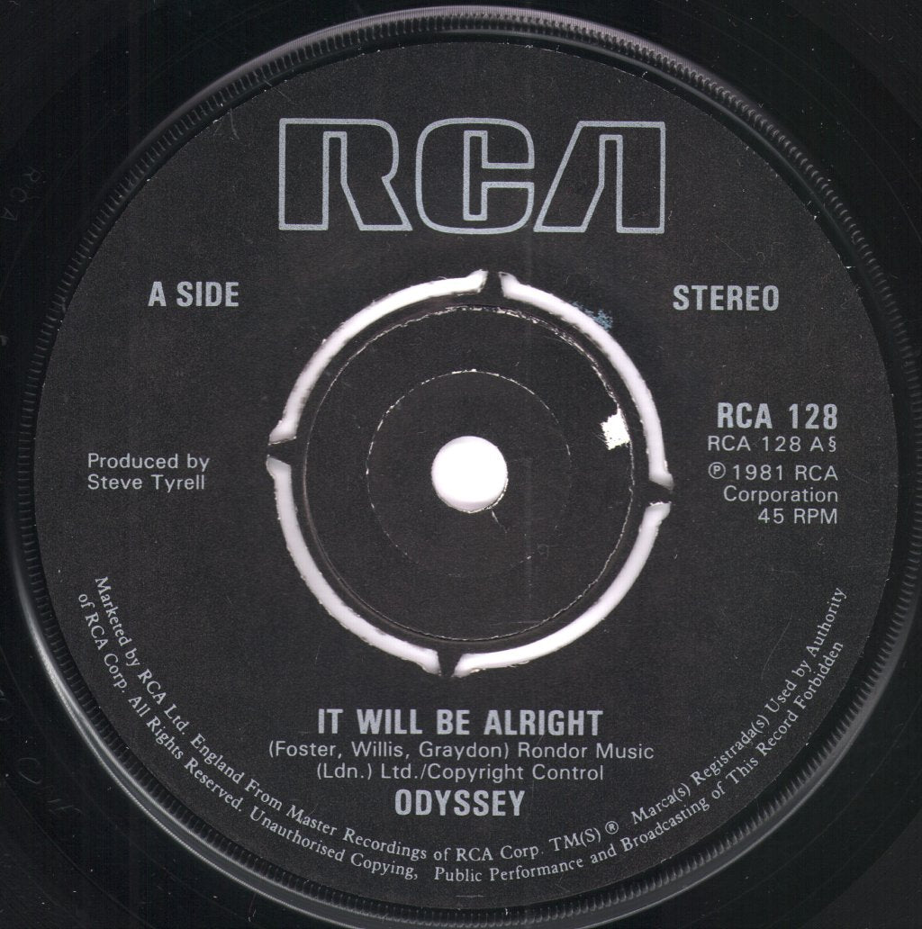 Odyssey (Disco Group) - It Will Be Alright - 7 Inch