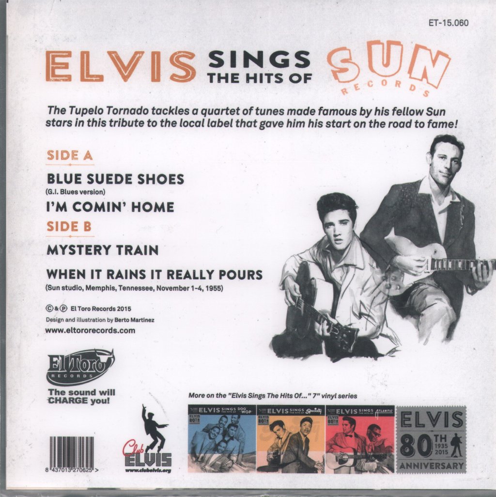 Elvis Presley - Elvis Sings The Hits Of Sun Records - 7 Inch