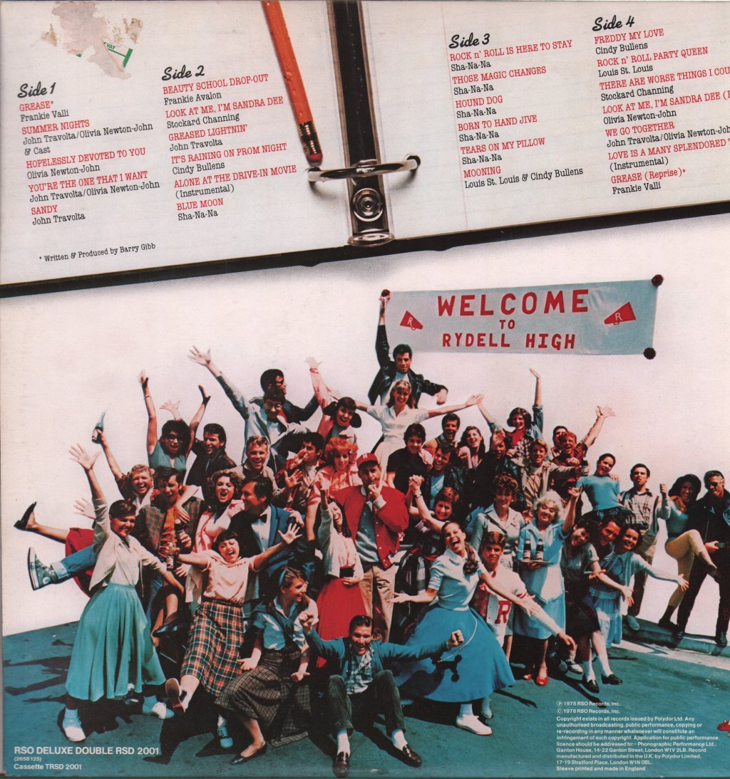 Grease - Original Movie Soundtrack - Double Lp