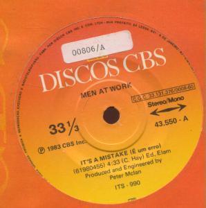 Men At Work - It's A Mistake - 7 Inch