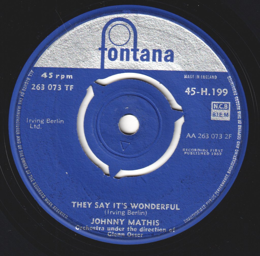 Johnny Mathis - Someone - 7 Inch