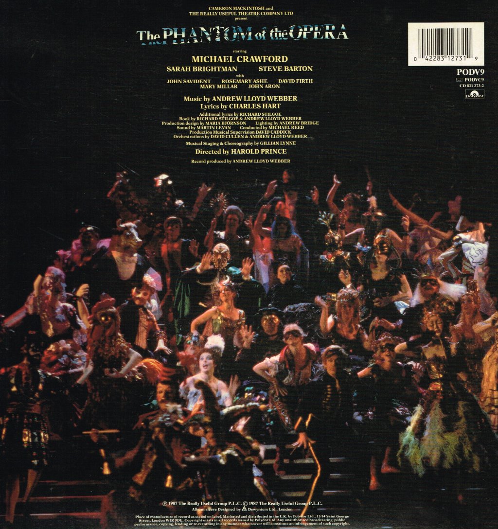 Phantom Of The Opera - Original London Cast - Double Lp