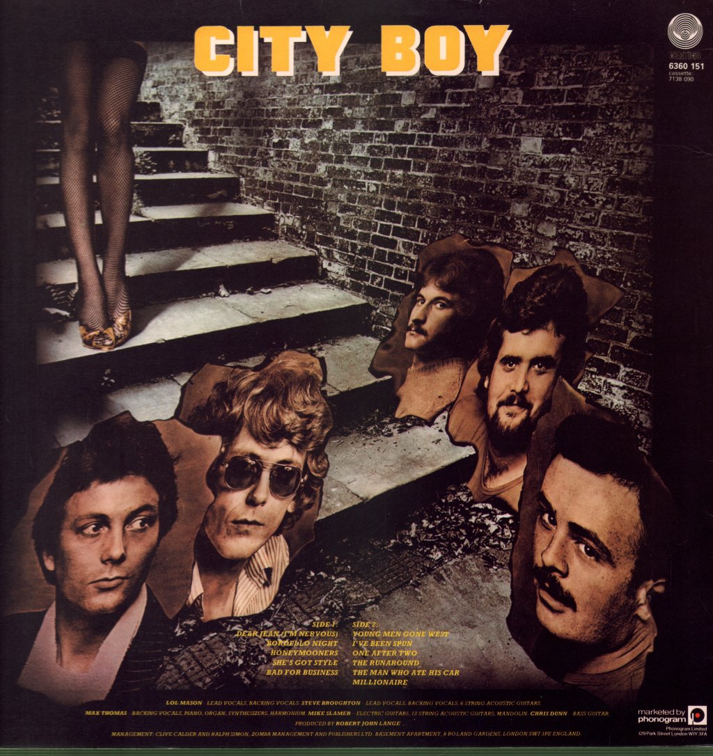 City Boy - Young Men Gone West - Lp