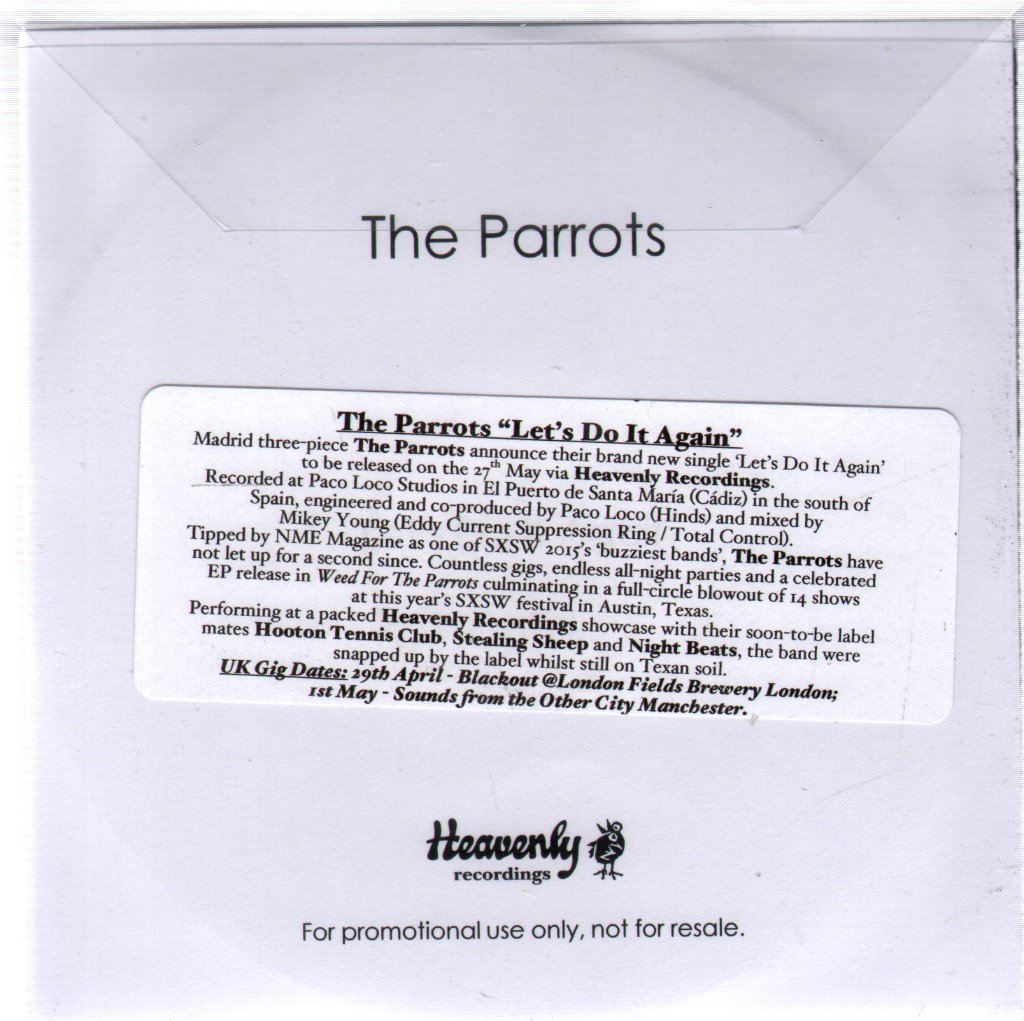 Parrots (Indie) - Let's Do It Again - Cdr