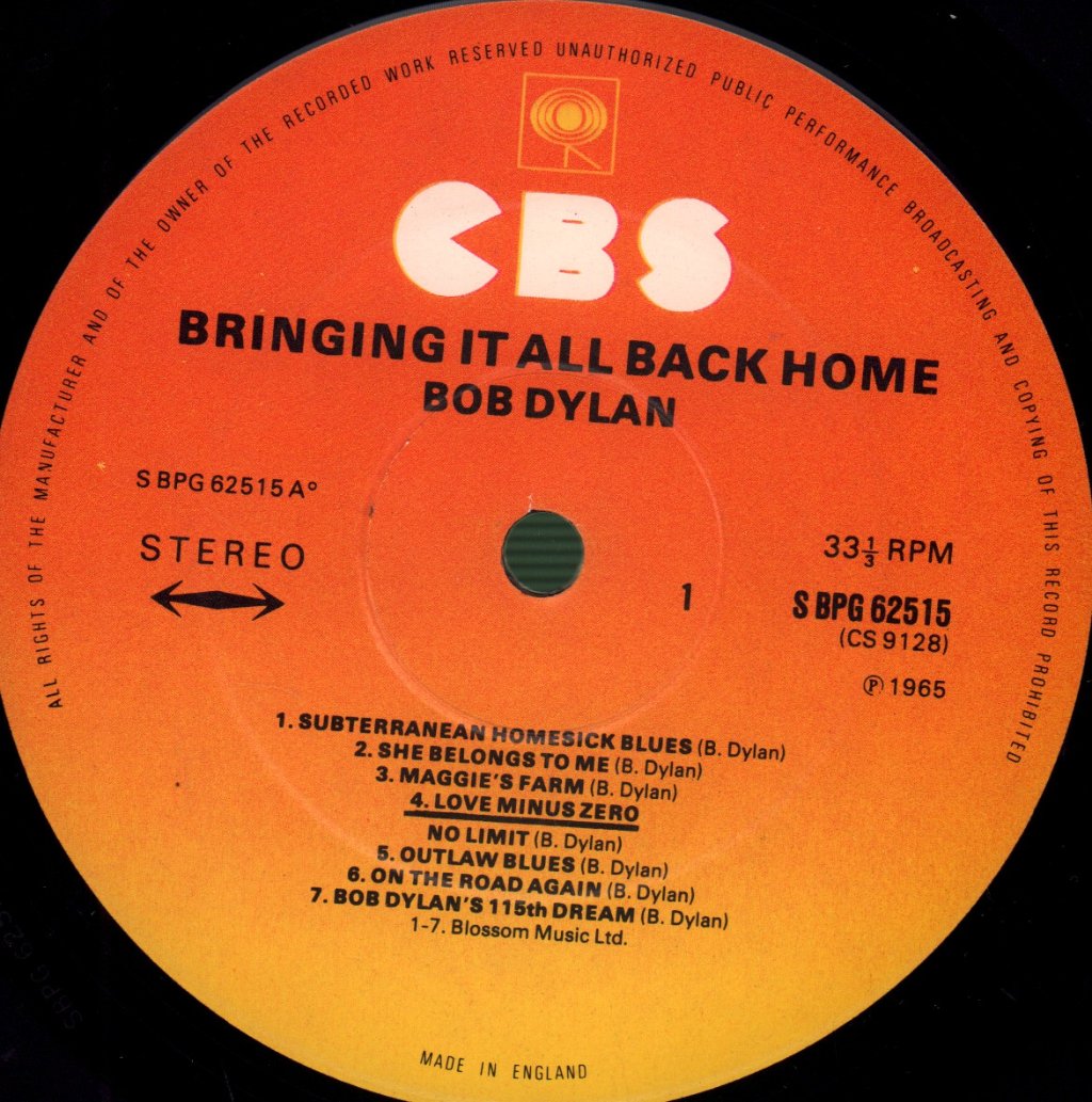 Bob Dylan - Bringing It All Back Home - Lp