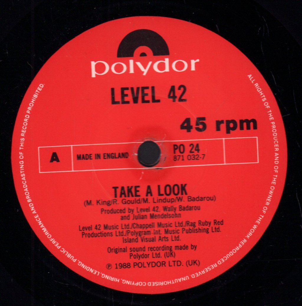 Level 42 - Take A Look - 7 Inch