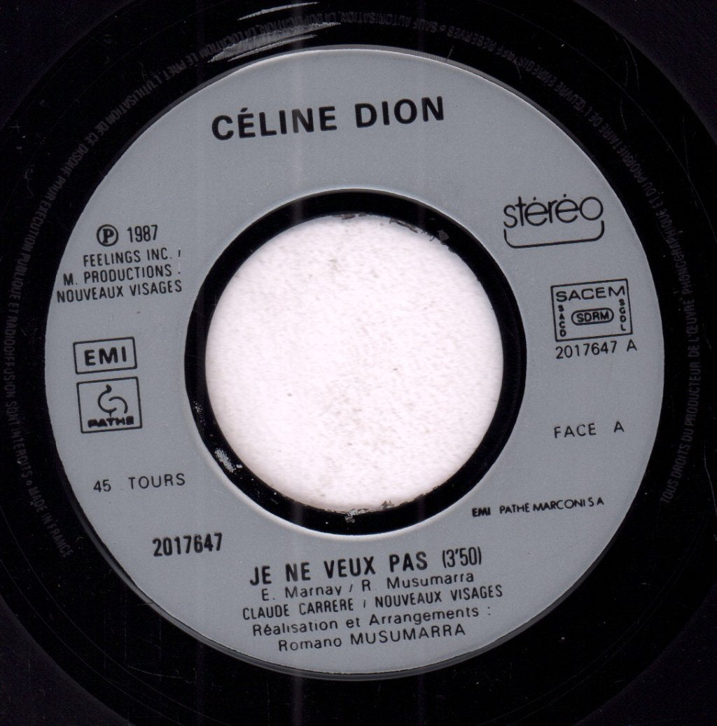 Celine Dion - Je Ne Veux Pas - 7 Inch