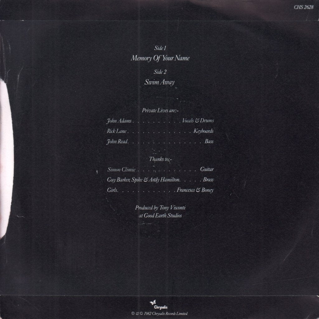 Private Lives - Memory Of Your Name - 7 Inch