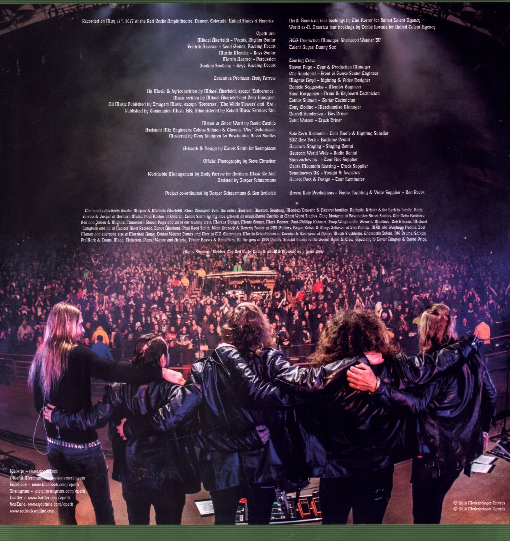 Opeth - Garden Of The Titans (Opeth Live At Red Rocks Amphitheatre) - Double Lp