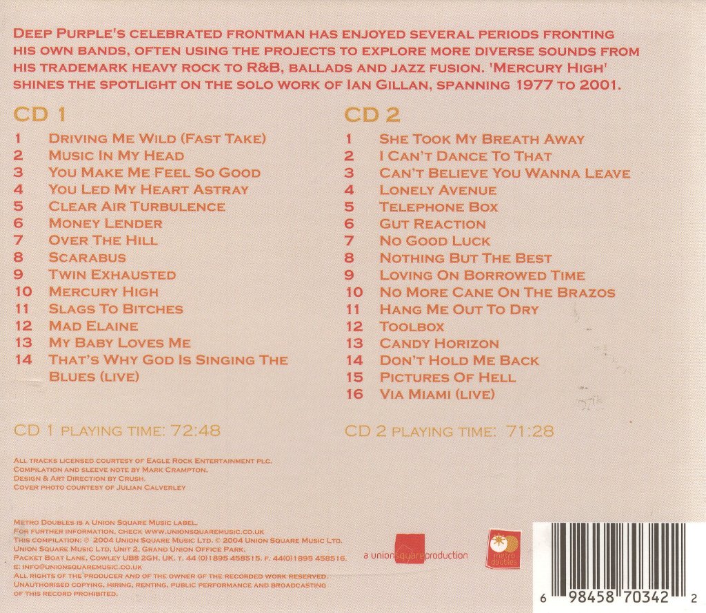 Ian Gillan - Mercury High - The Story Of Ian Gillan - Double Cd