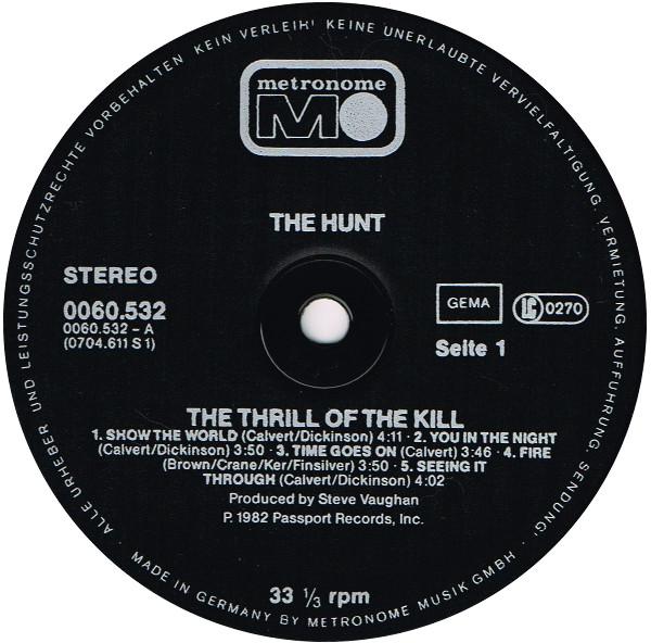 Hunt - Thrill Of The Kill - Lp