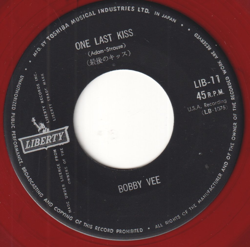 Bobby Vee - One Last Kiss / Poetry In Motion - 7 Inch
