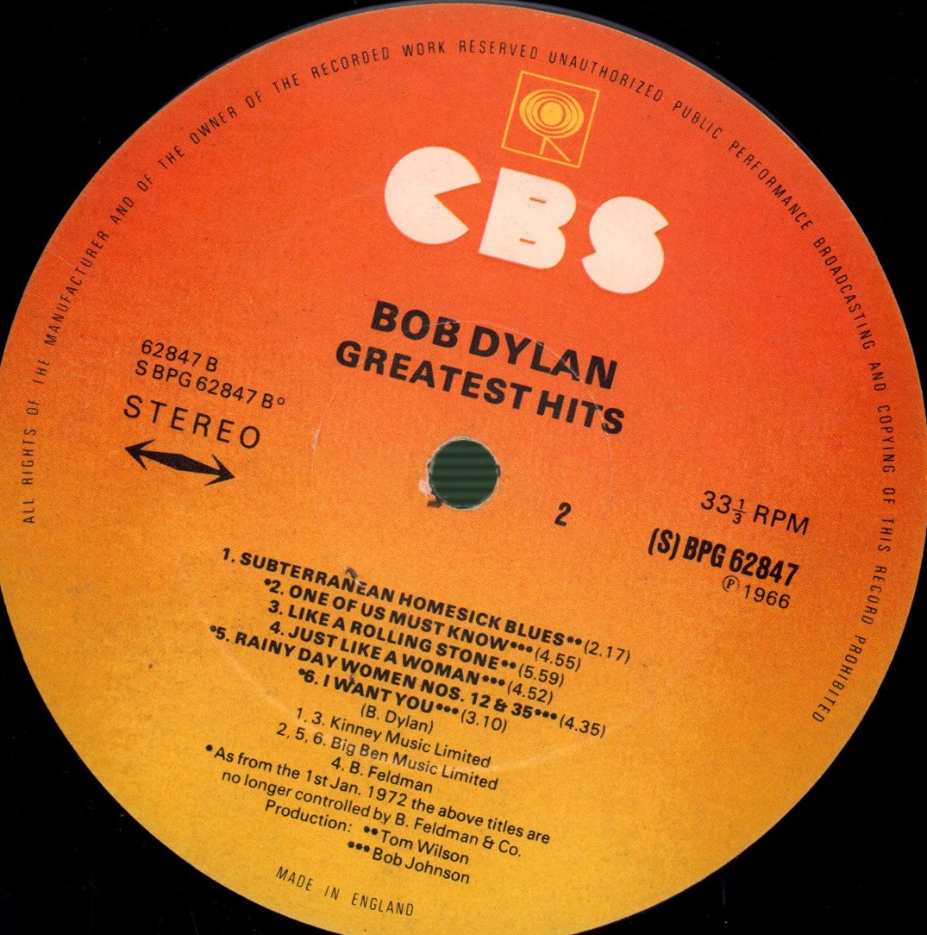 Bob Dylan - Greatest Hits - Lp