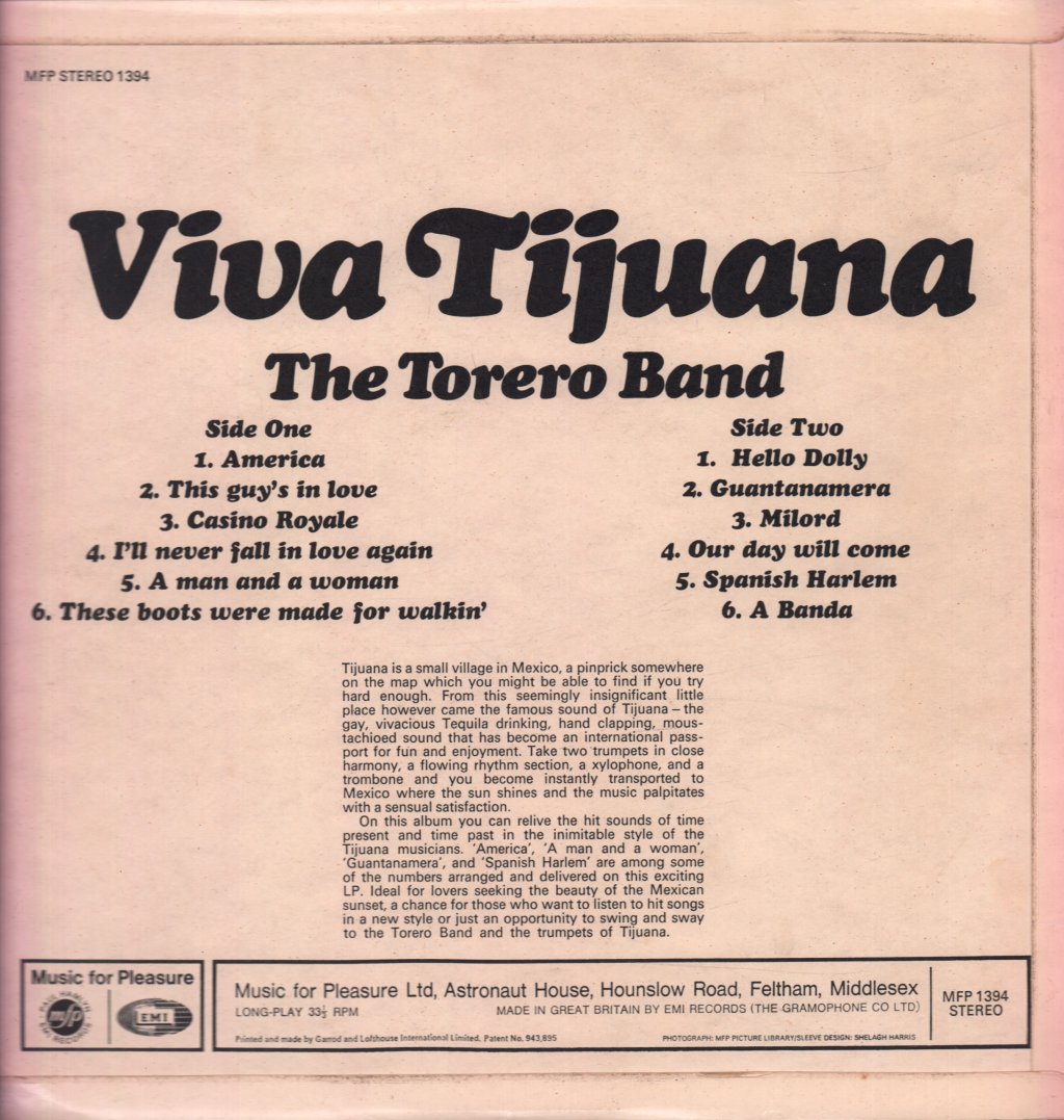 Torero Band - Viva Tijuana! - Lp