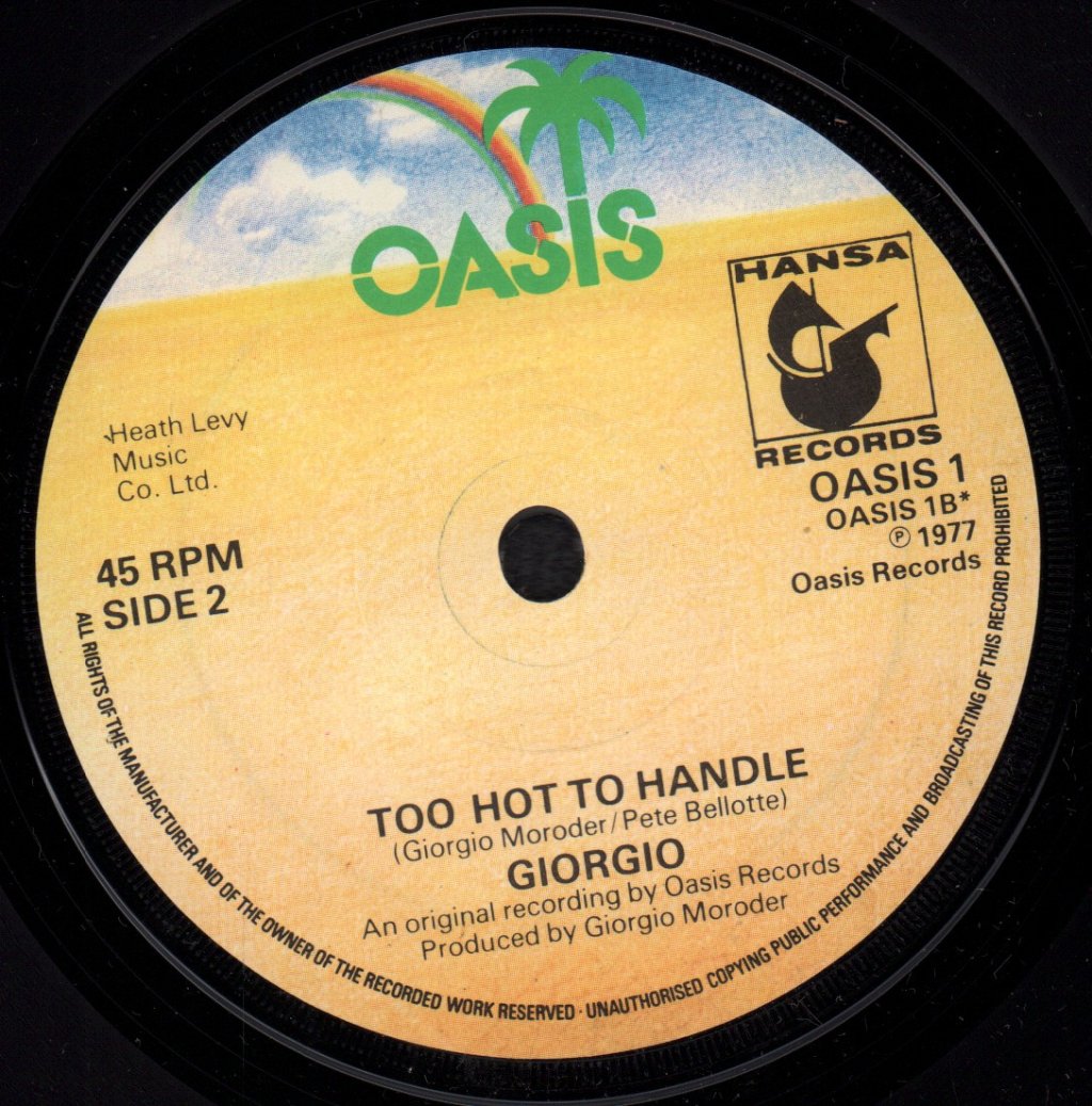 Giorgio Moroder - From Here To Eternity - 7 Inch