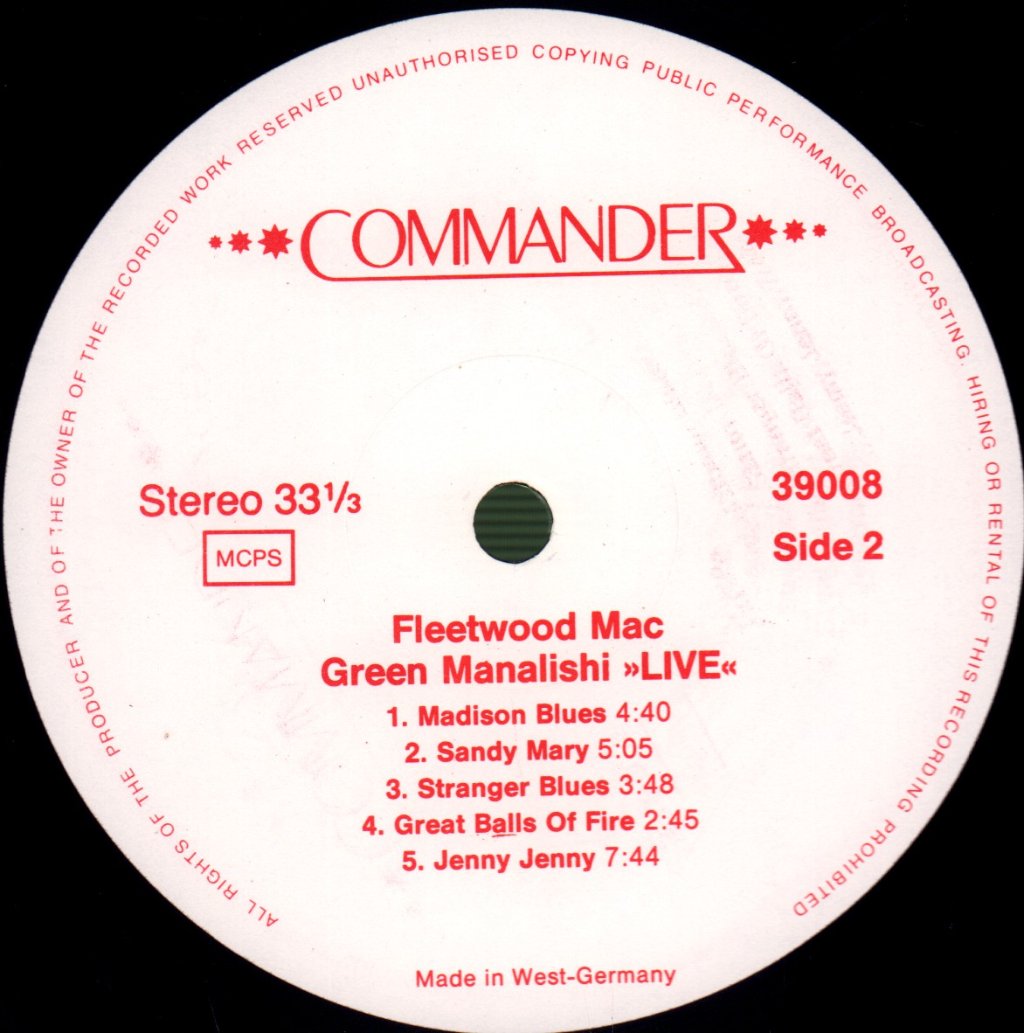 Fleetwood Mac - Green Manalishi Live - Lp
