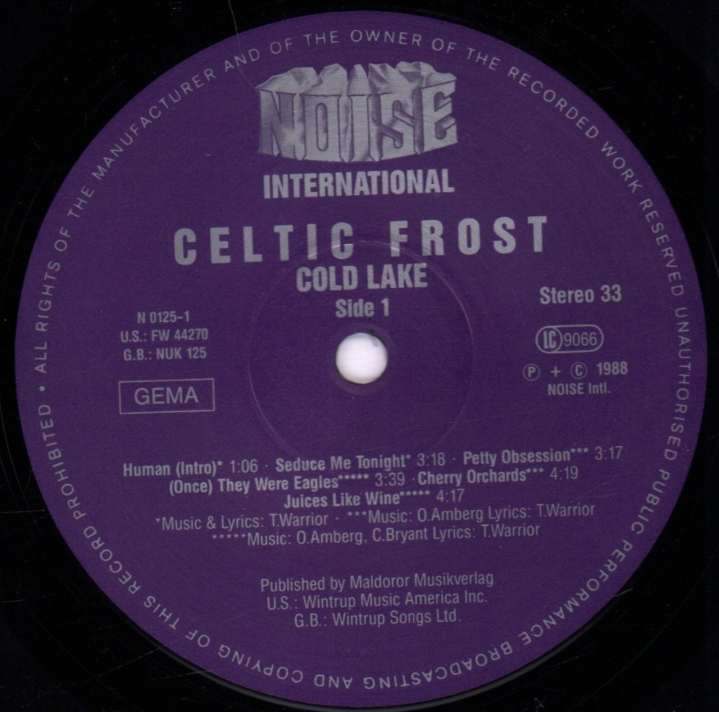Celtic Frost - Cold Lake - Lp