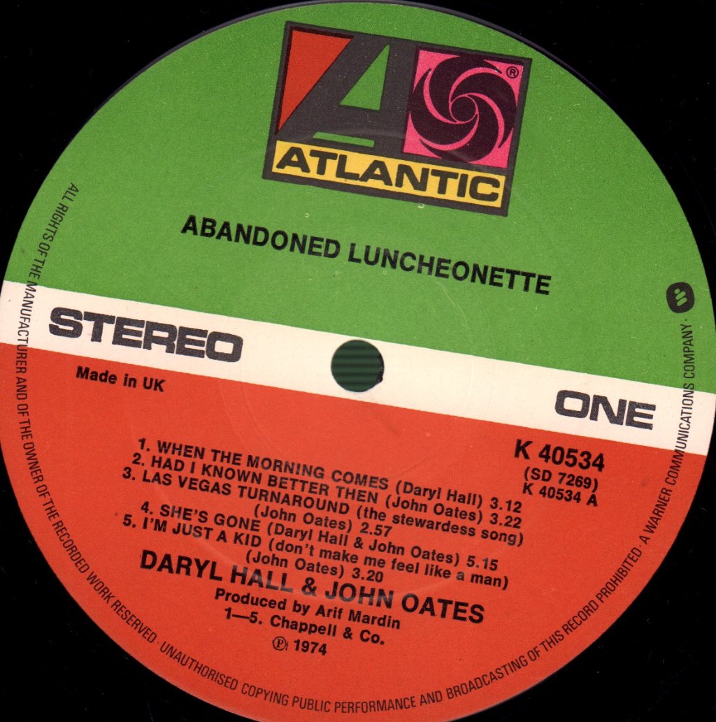 Hall And Oates - Abandoned Luncheonette - Lp