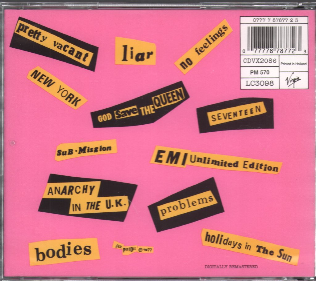 Sex Pistols - Never Mind The Bollocks - Cd
