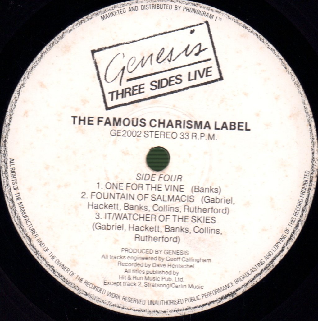 Genesis - Three Sides Live - Double Lp