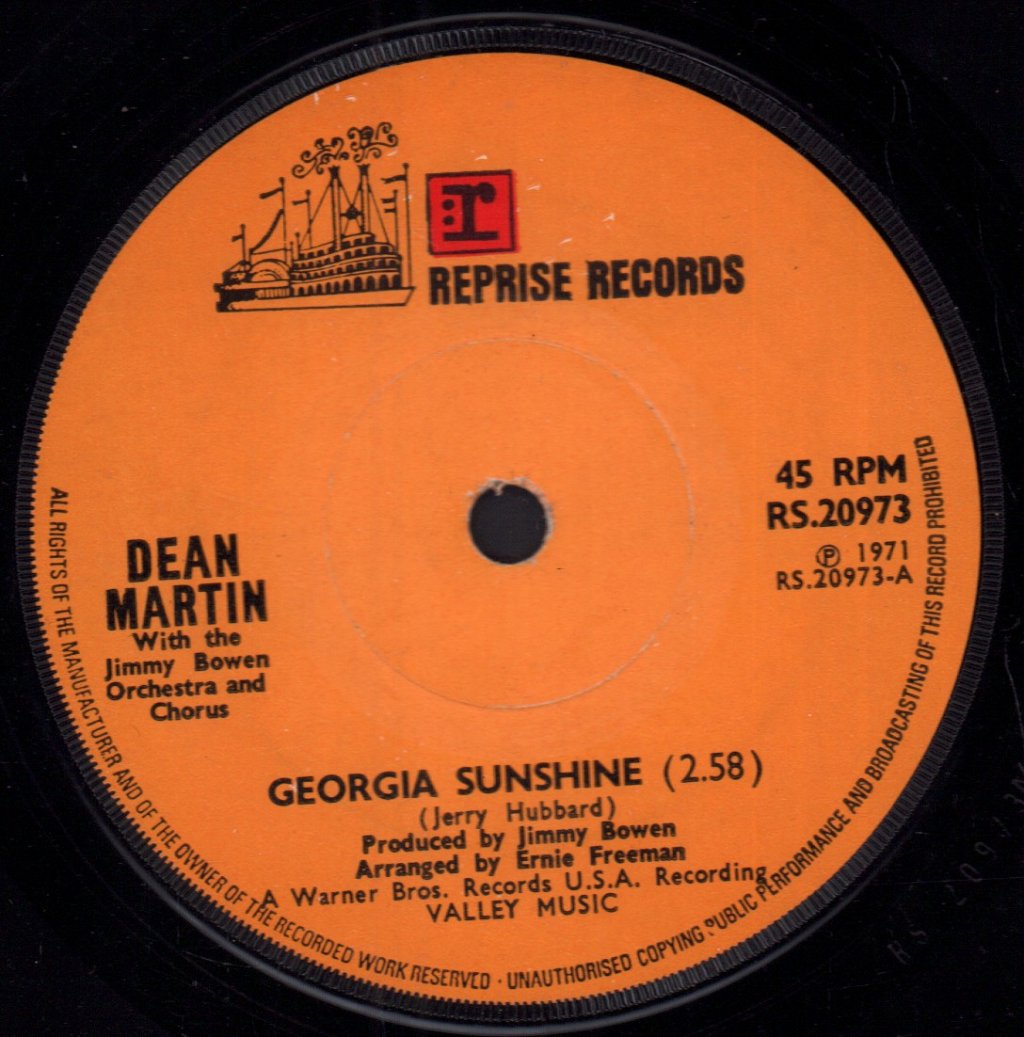 Dean Martin - Georgia Sunshine - 7 Inch