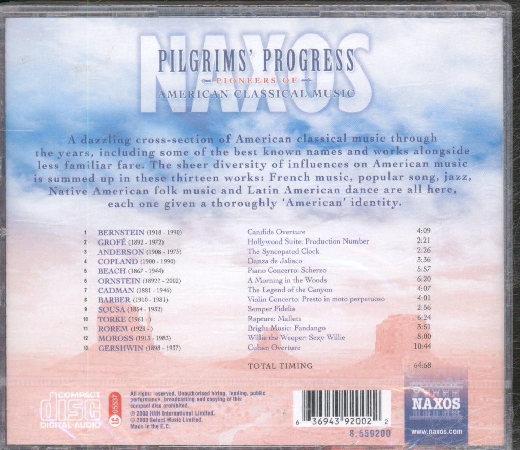Various Artists - Pilgrims Progress - Pioneers Of American Classical Music 8559200 - Cd