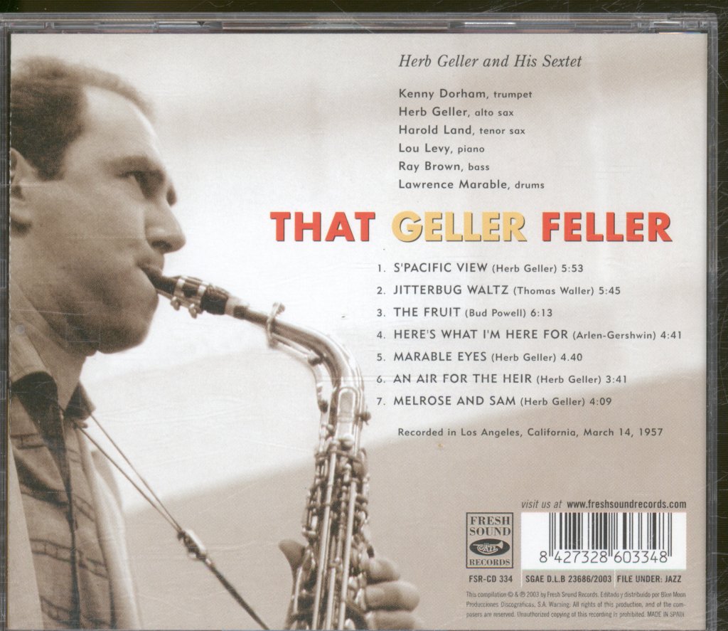 Herb Geller Sextette - That Geller Feller - Cd