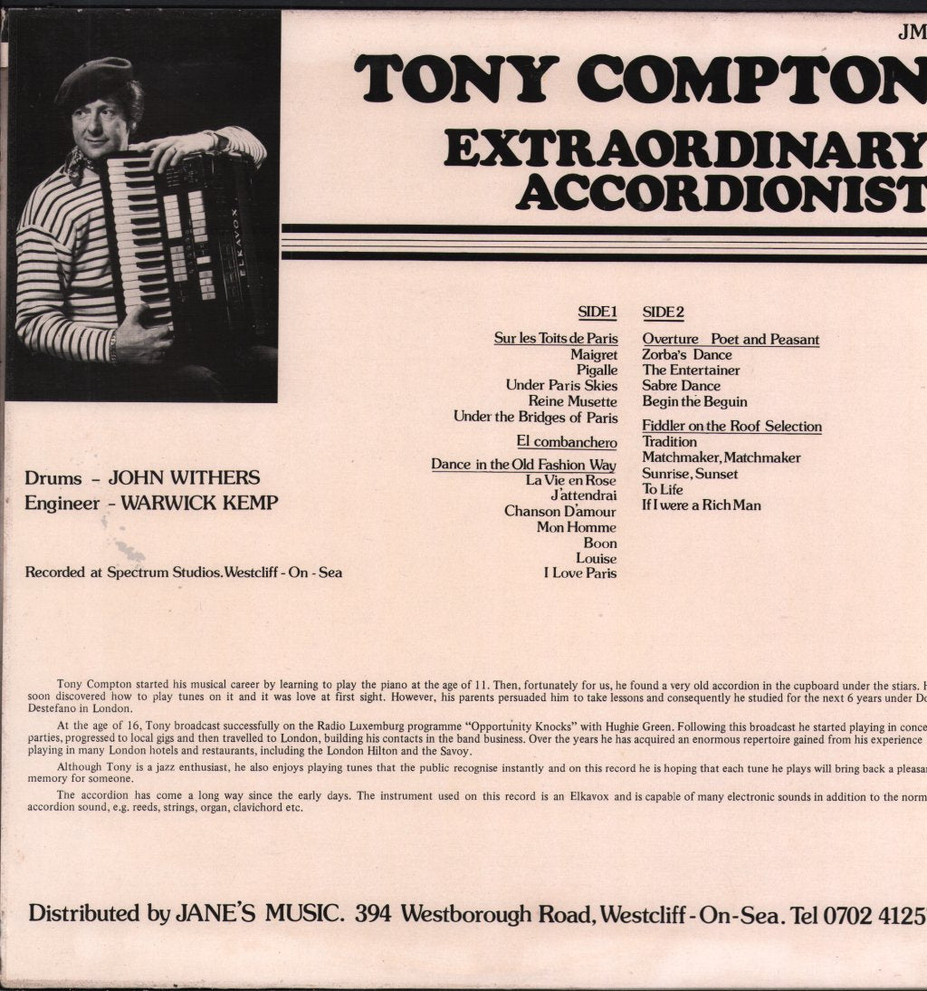 Tony Compton - Extrordinary Accordionist - Lp