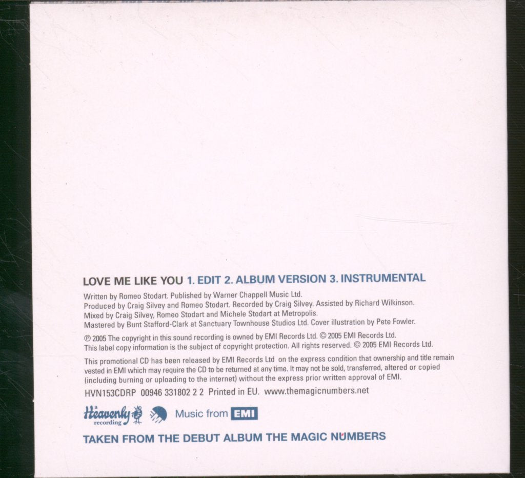 Magic Numbers - Love Me Like You - Cd