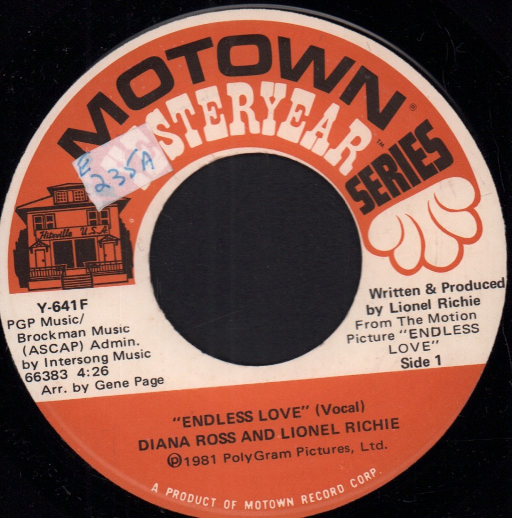 Diana Ross And Lionel Richie - Endless Love - 7 Inch