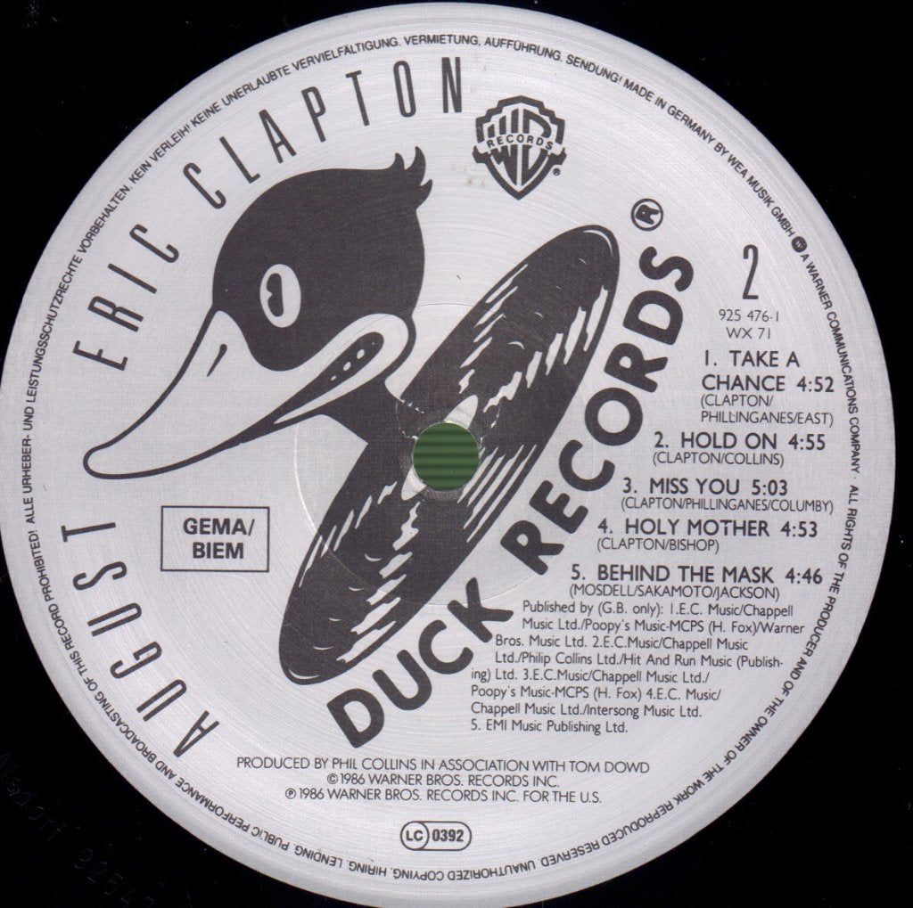 Eric Clapton - August - Lp