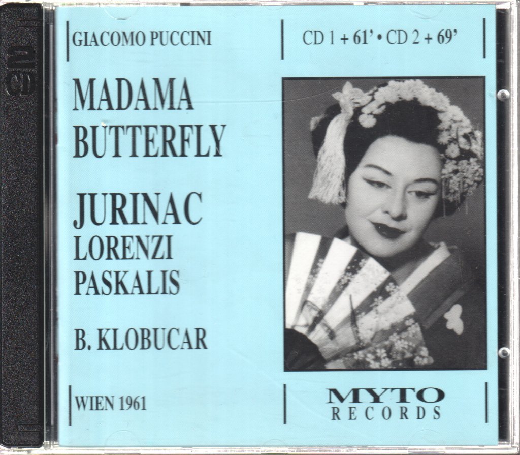 Jurinac, Lorenzi, Paskalis, Klobučar - Puccini - Madama Butterfly - Double Cd