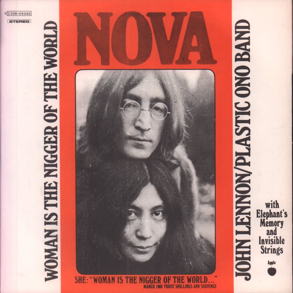 John Lennon/Plastic Ono Band With Elephant's Memory And Invisible Strings - Woman Is The Nigger Of The World - 7 Inch