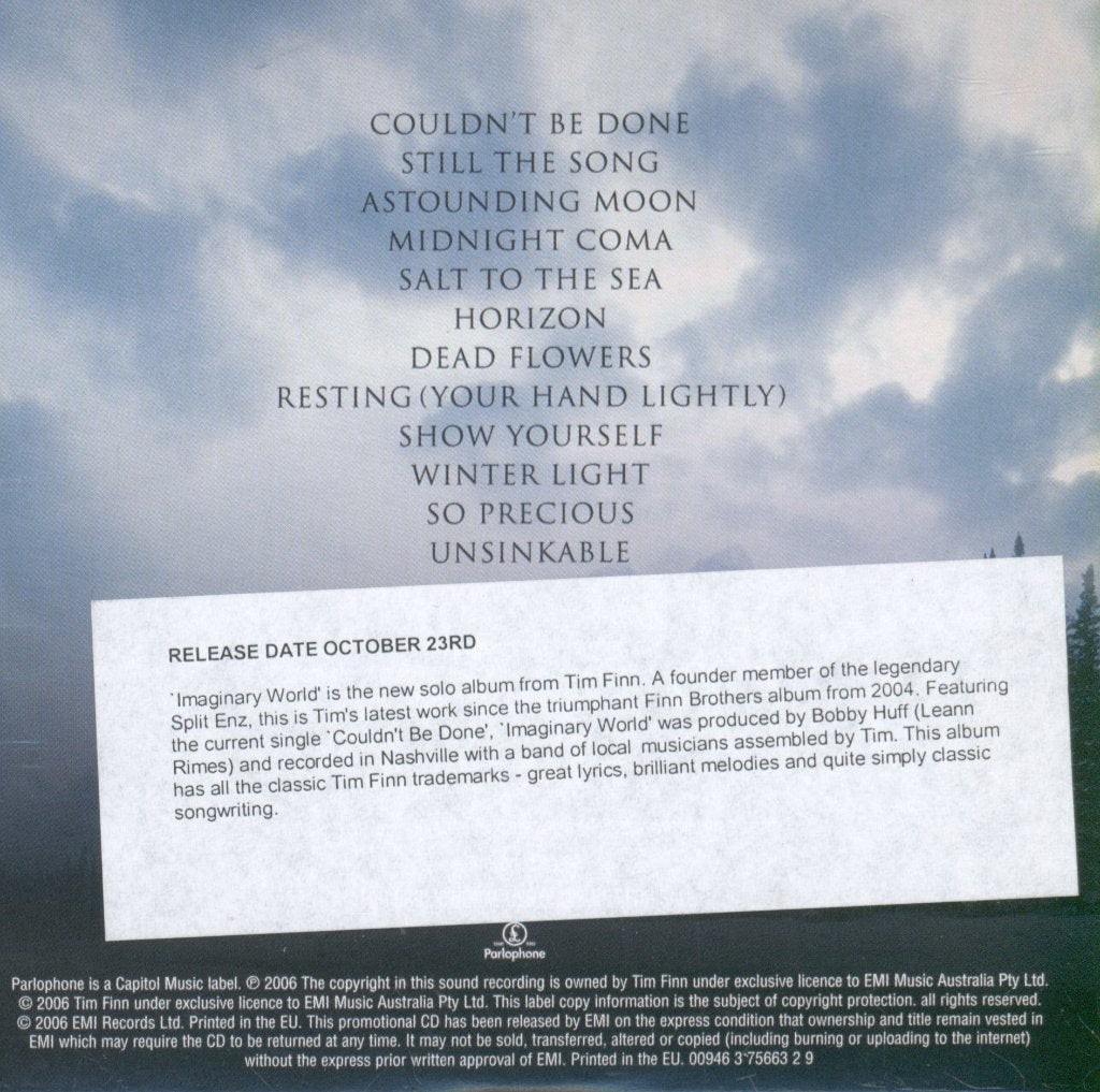 Tim Finn - Imaginary Kingdom - Cd