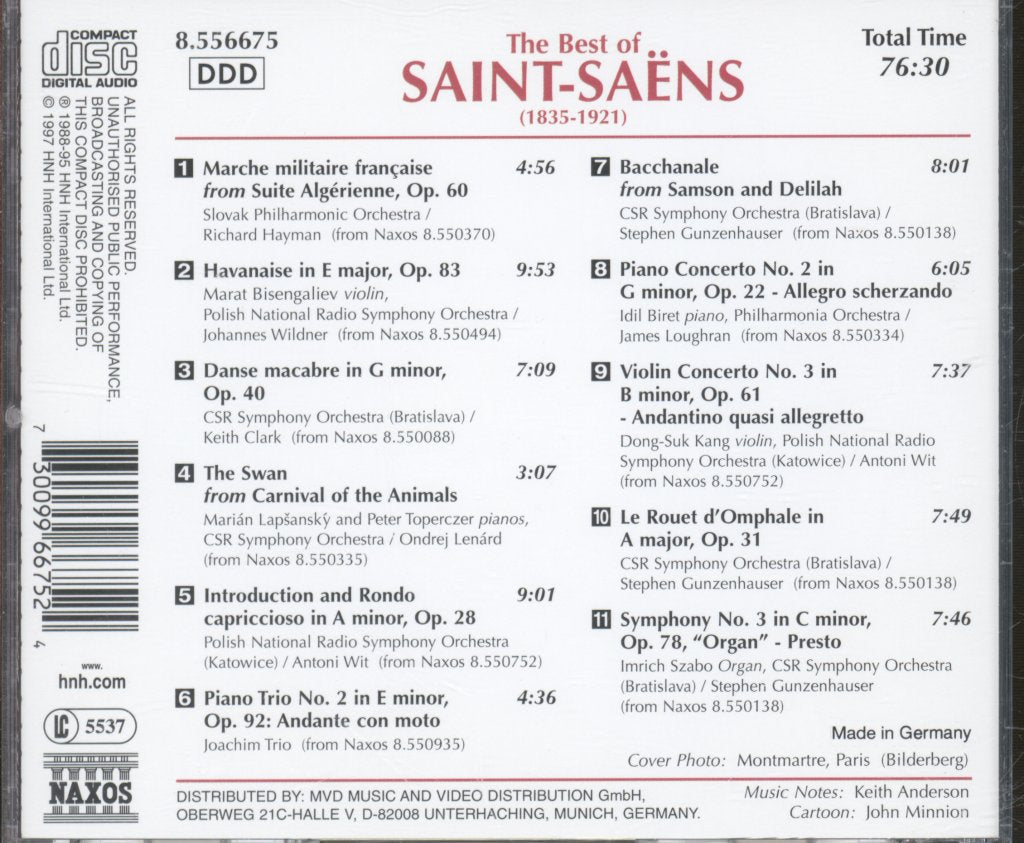 Csr Symphony Orchestra - Best Of Saint-Saëns - Cd
