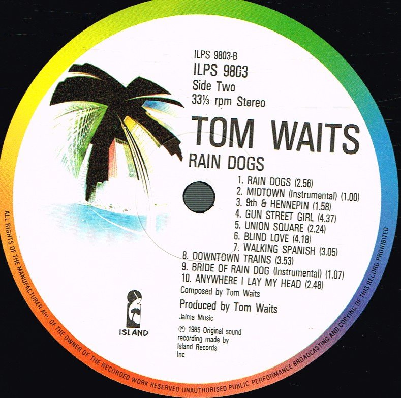 Tom Waits - Rain Dogs - Lp