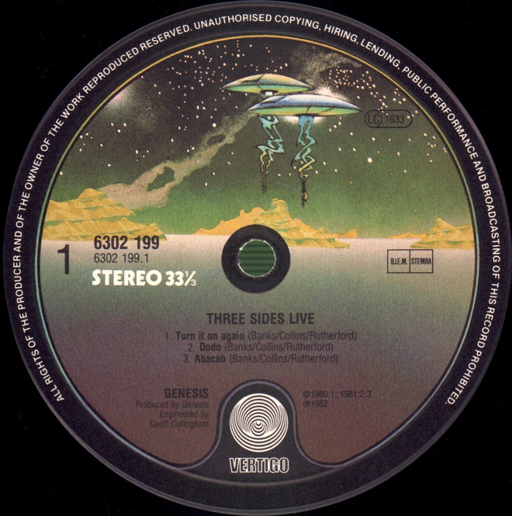 Genesis - Three Sides Live - Double Lp