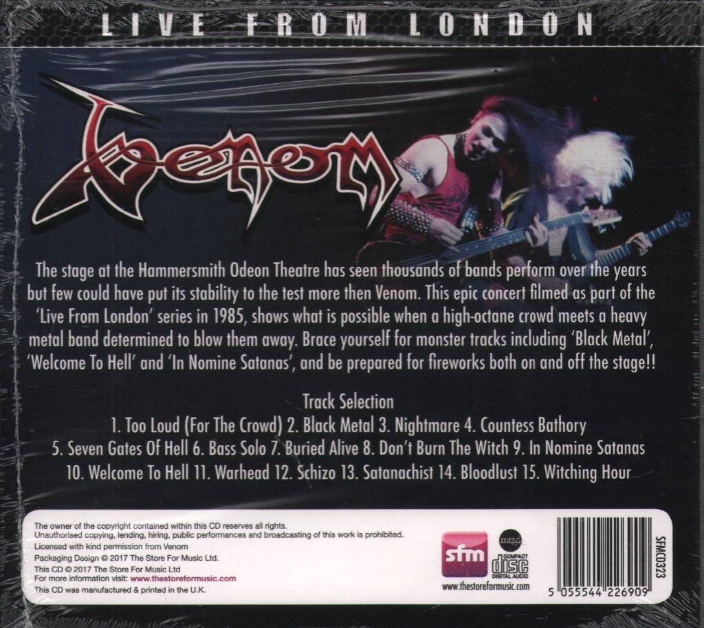 Venom - Live From The Hammersmith Odeon Theatre - Cd
