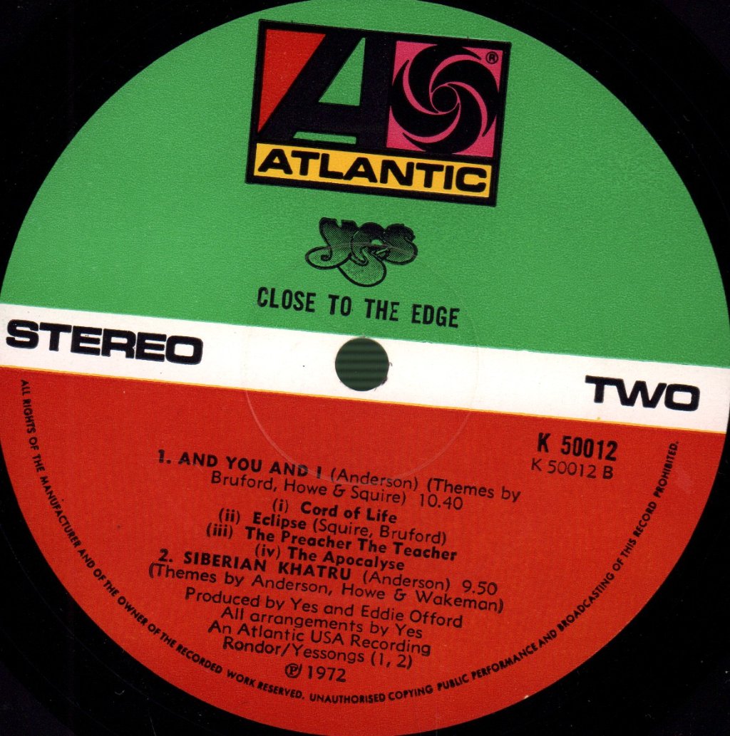 Yes - Close To The Edge - Lp