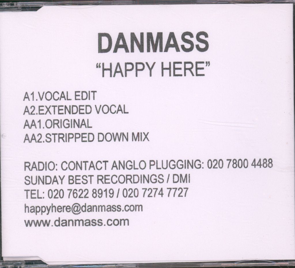 Danmass - Happy Here - Cdr