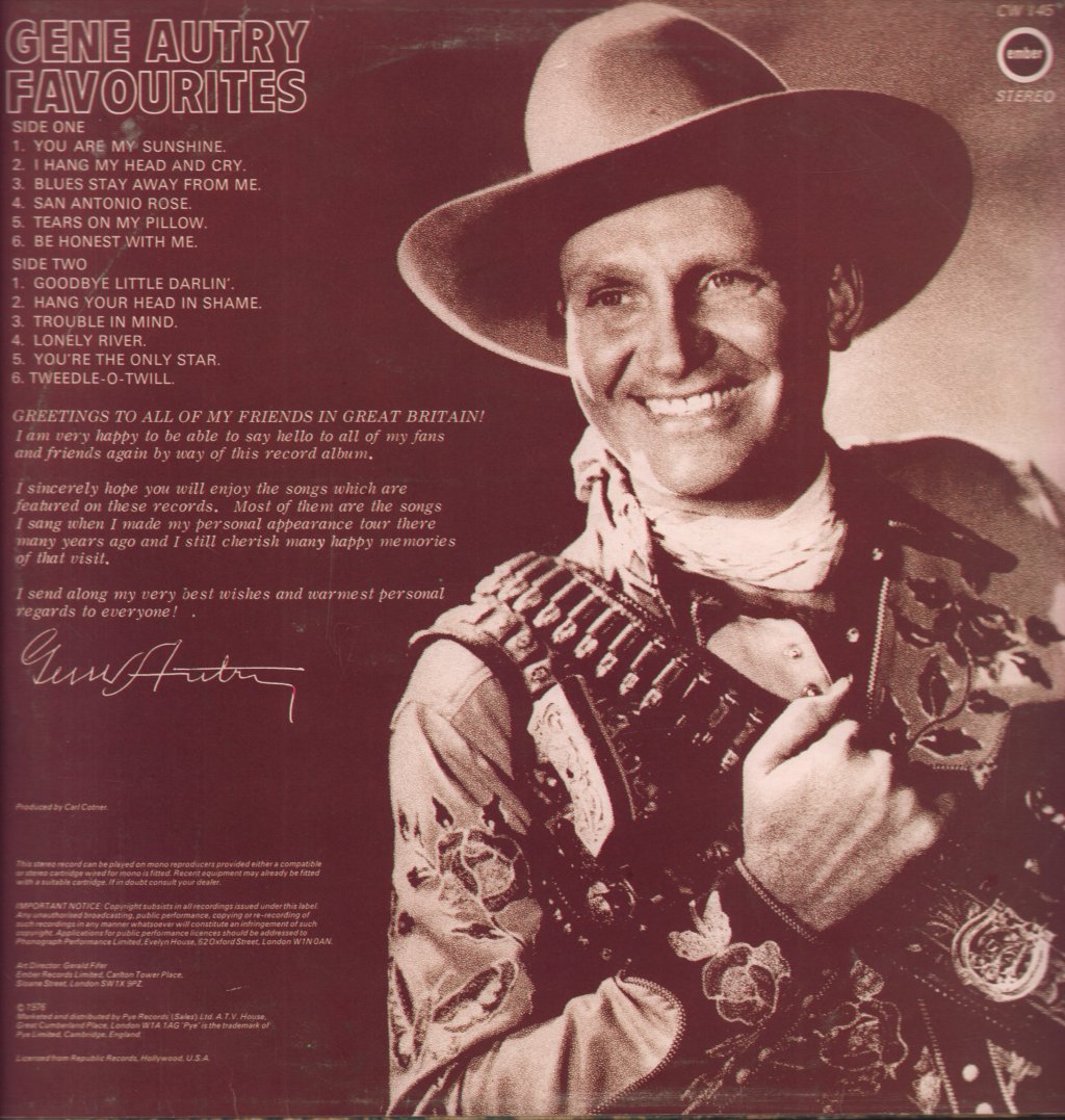 Gene Autry - Favourites - Lp