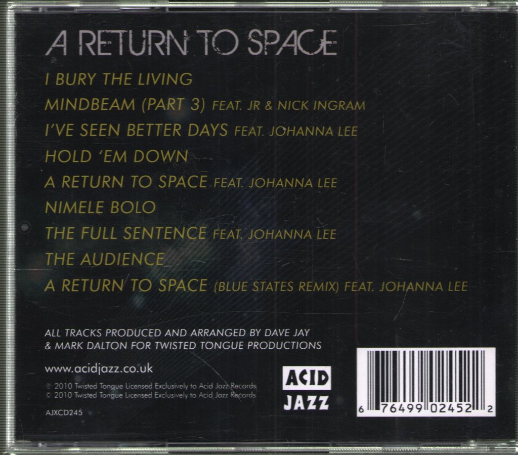 Twisted Tongue - A Return To Space - Cd