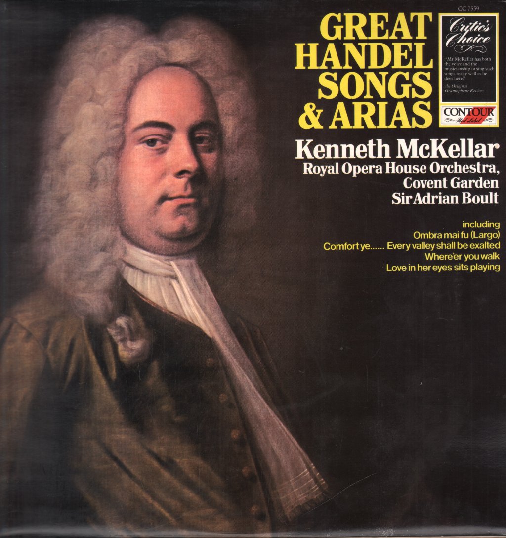 Kenneth McKellar / Sir Adrian Boult / Royal Opera House Orchestra, Covent Garden - Great Handel Songs And Arias - Lp