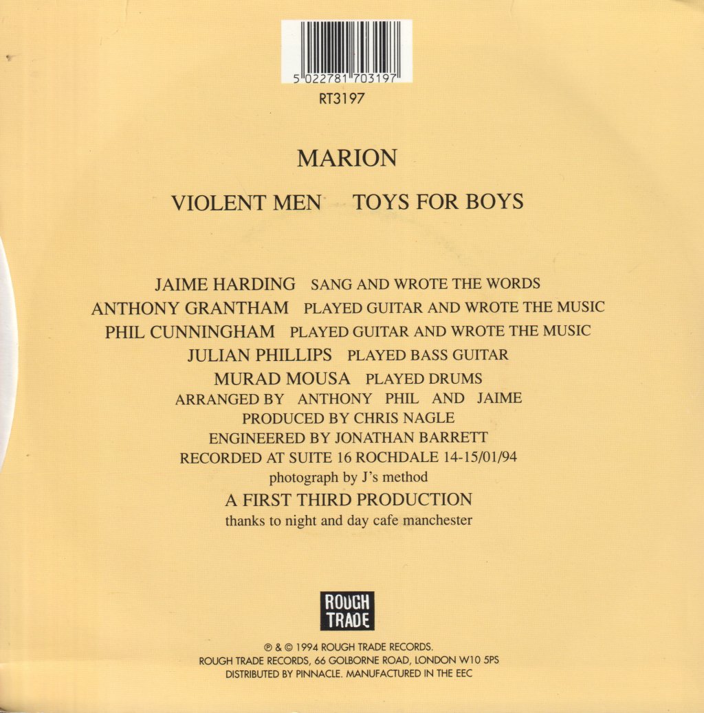 Marion - Violent Men - 7 Inch