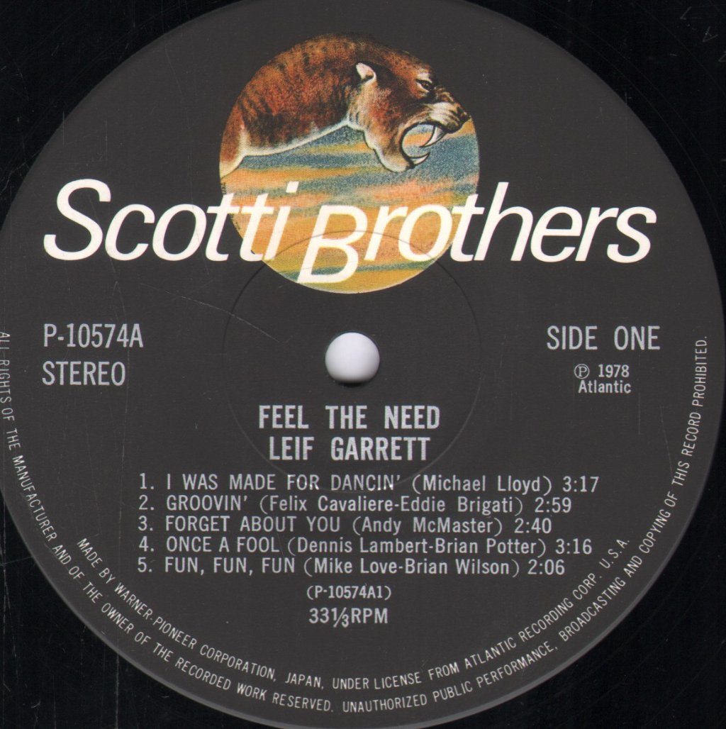 Leif Garrett - Feel The Need - Lp
