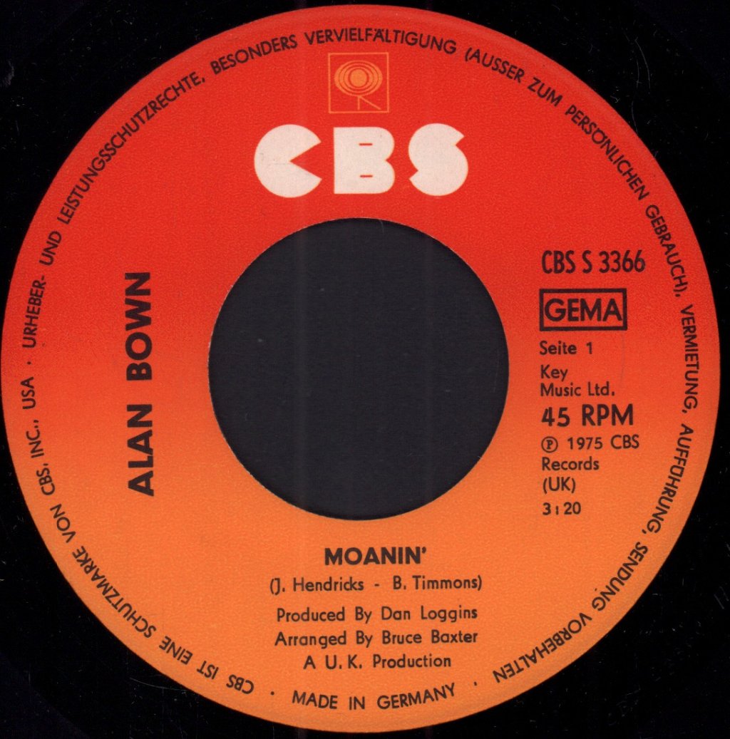 Alan Bown - Moanin' - 7 Inch