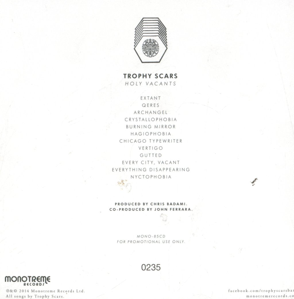 Trophy Scars - Holy Vacants - Cdr