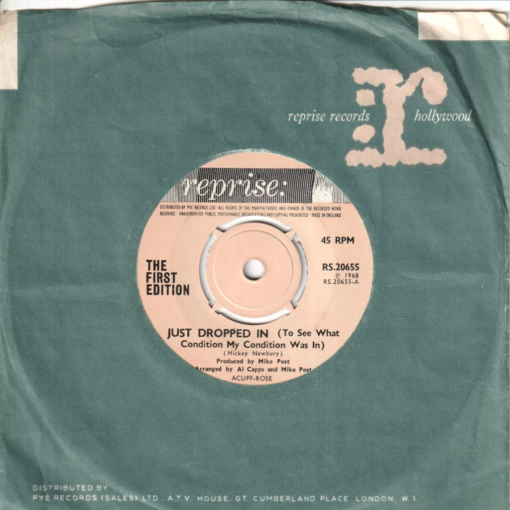 First Edition (Kenny Rogers) - Just Dropped In - 7 Inch
